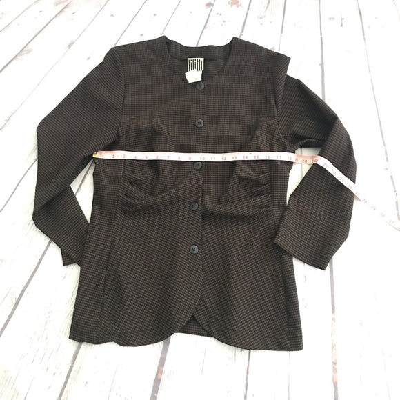 LILITH PARIS Check 2 Piece Gathered / Rusched Suit Set Sz L - Picture 8 of 16